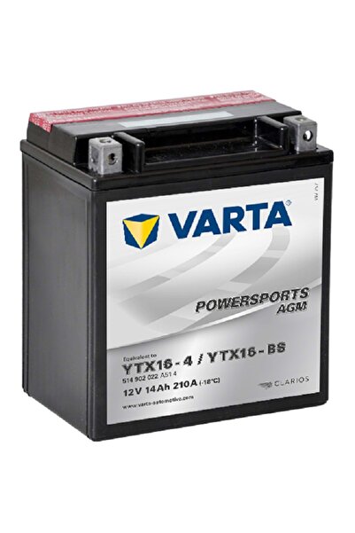Varta Powersports AGM YTX16BS 12V 14Ah 210A