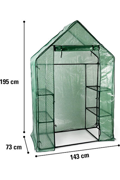 Progarden Garden storage box with entrance 6 shelves 195x73x143 mm