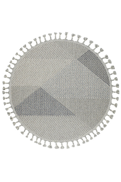 akbel halı & yatak exclusive home design Gri Bukle Salon Halısı Hav Vermez Antre Mutfak Halısı Etnik Örgü Desen Yuvarlak Halı