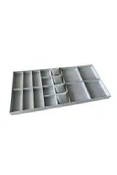 MeGass Dekor Domestic Production Suede Fabric 70/38 cm Suede Coated Gray Color Jewelry Table Inside Drawer