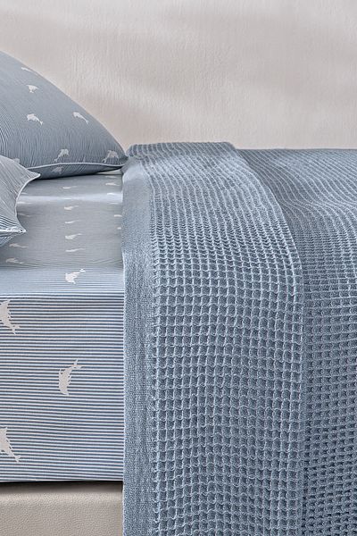 Puffy Set dublu piqué Arte - Albastru