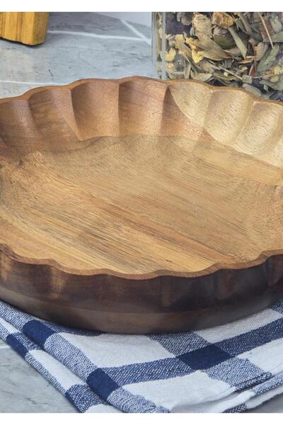 HomeTarz Acacia Bowl - Natural Food Bowl - 20 Cm, 600 ml