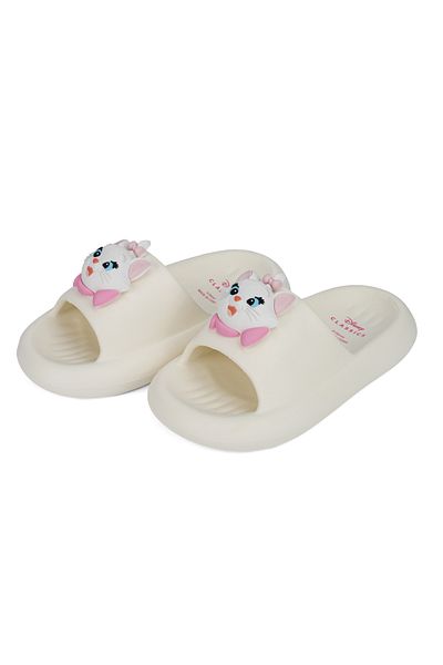 URBAN HAUL Girls Disney Marie Print Slip on Sliders For Kids Suitable for Daily Use