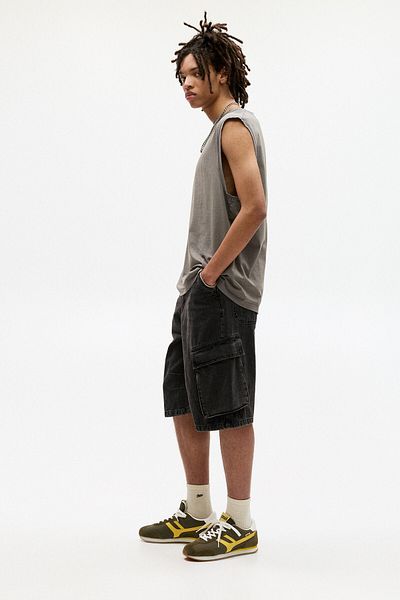 Pull & Bear Denim skater cargo Bermuda shorts