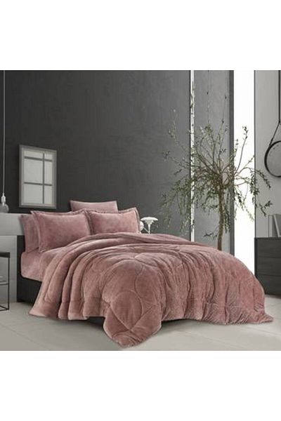 Canon Cannon Flannel Check Double Bedspread 6 Pieces - Fixed Fill