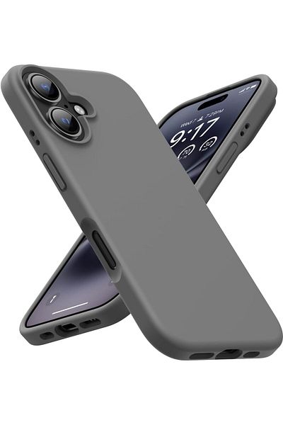 AWH iPhone 16 Pro Max Case: Shockproof Liquid Silicone,Soft Lining, Ultra Slim Drop Protection Gray