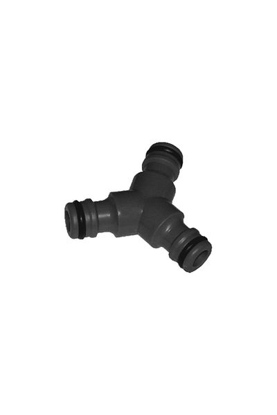 flores Hose connector, 3-way, plastic, 1/2", black