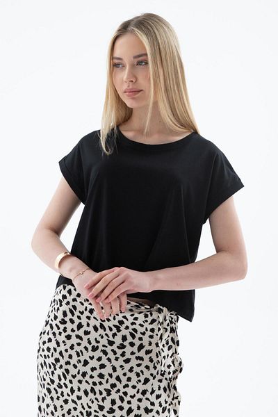 Fashion Friends 25Y0511K1 Tricou crop cu mânecă scurtă pentru femei