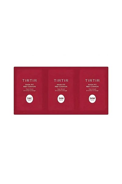 TIRTIR Tırtır Mask Fit Red Cushion Foundation 34C Amber 1g + 34N Pecan 1g + 34W Toffee 1g Sample Kit