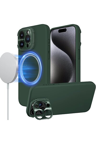 AWH جراب iPhone 15 Pro: متوافق مع MagSafe، حامل معدني للكاميرا، مقاوم للصدمات...