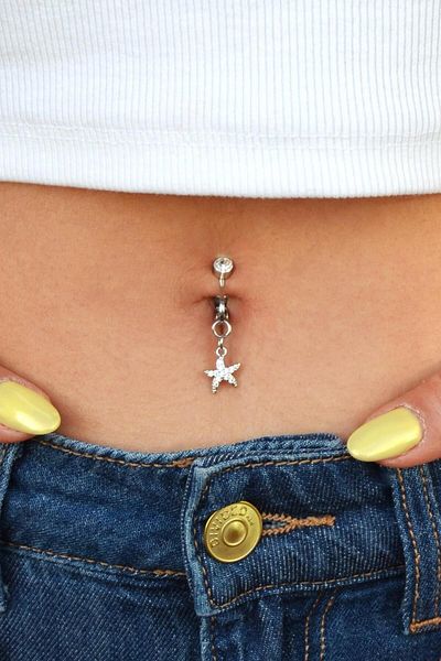 Sacce Scarves&Accessories Starfish Figure Compression Belly Piercing with Magnet