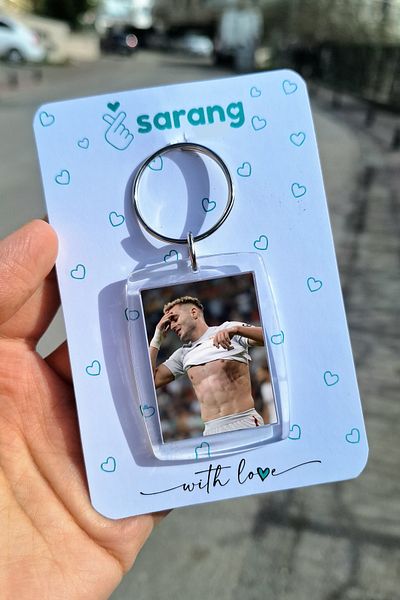 SARANG سلسلة مفاتيح بإطار شفاف - بيس ألبر يلمز