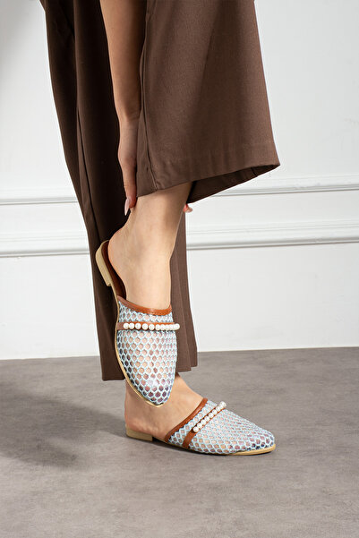 topukludünyası Жіночі тапочки з мереживом і перлами