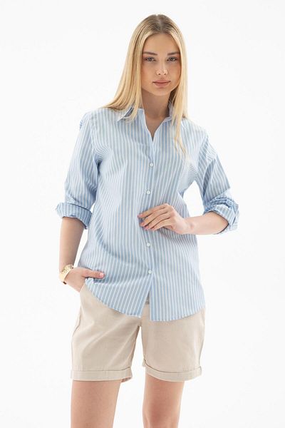 Fashion Friends Cămașă oversize cu dungi albastre