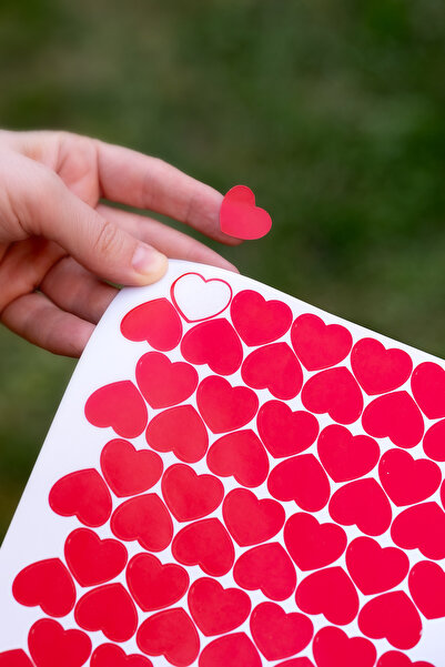 tifopix Kalpli Sticker Seti, 78 adet Kalp Etiket Seti