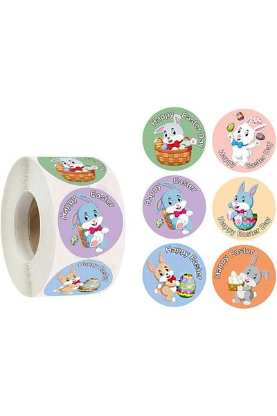 CCopnts Roll of 500 self-adhesive Pasta CCopnts labels, paper, multicolor, 3.8 cm