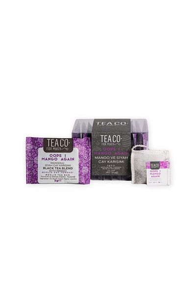 Tea Co Oops I Mango Again - 12 Muslin Tea Bag, Black Tea with Mango