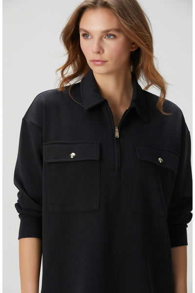 Network Siyah Sweatshirt