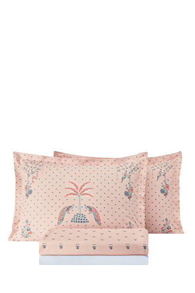 Puffy Alba Single Pique Set - Salmon