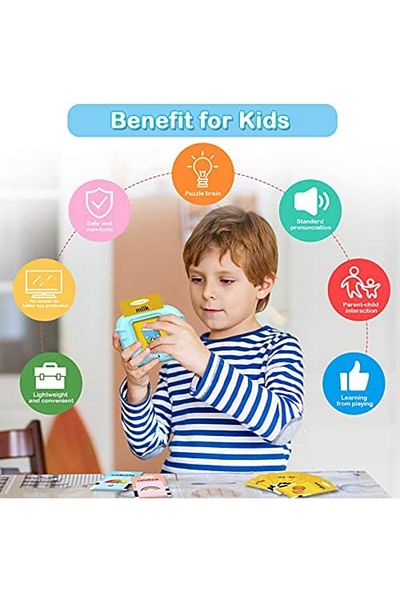 Generic Educational Toy for Kids Listen and Learn Literacy Audible Flash Cards Pink