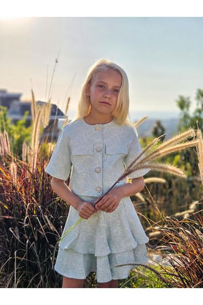 Hilal Akıncı Kids Girl's Short Sleeve Pocket Suit