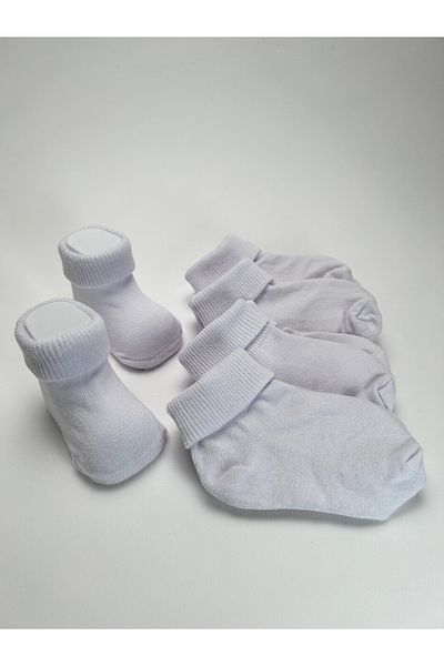 Akface 5 Pairs Organic Cotton Unisex Newborn And Baby Socks 0-24 Months