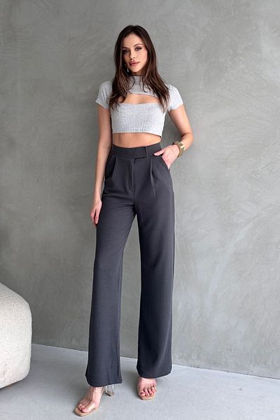 Know Women's Lycra Velcro Closure Smoked Palazzo Pants