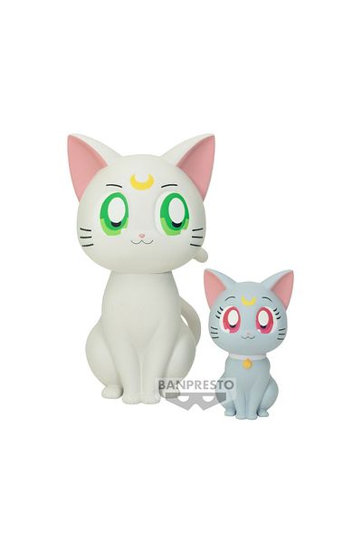 BANDAI Banpresto Pretty Guardian Sailor Moon Sofvimates Artemis & Diana Action Figure