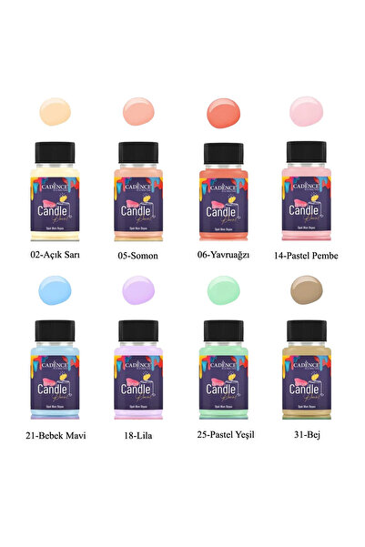Cadence Opak Mum Boyası 8'li Set 50 ML