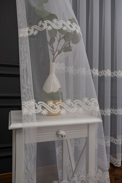 Brillant Farbateks Planting Saros Series 3layer Pleat Hall Living Room Tulle Curtain