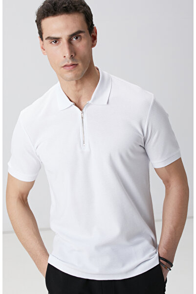 Network Beyaz Polo Yaka T-shirt