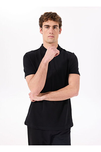 JEEP Siyah Erkek Polo Yaka Relaxed Nakışlı Polo T-Shirt C4SM-TST4528