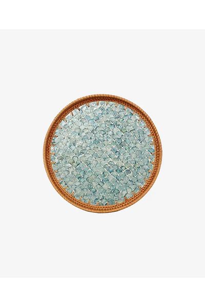 did homeware Risus Decorative Rattan Pearlescent Tray