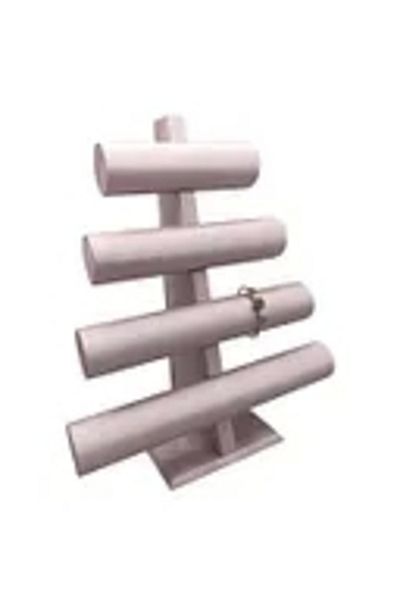 MeGass Dekor Domestic Production Luxury Imera Leather Fabric Pink Color Length 38 cm Width 33 cm 4-Piece t Model Bracelet Display