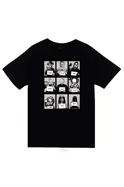fame-stoned Tricou unisex 100% bumbac cu imprimeu Freddy, Michael, Scream, Jason, Hellraiser, PennyWise, Chucky, Samara