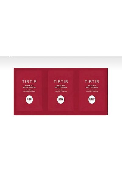 TIRTIR Red Cushion Foundation Sample Kit: 33W Ginger, 33N Macchiato, 33C Hazel