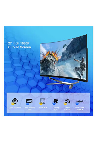 Hyper İ7 12. Nesil 16 Gb Ram 1 Tb Ssd Curved Oval Wifi Klavye Mause All In One Bilgisayar