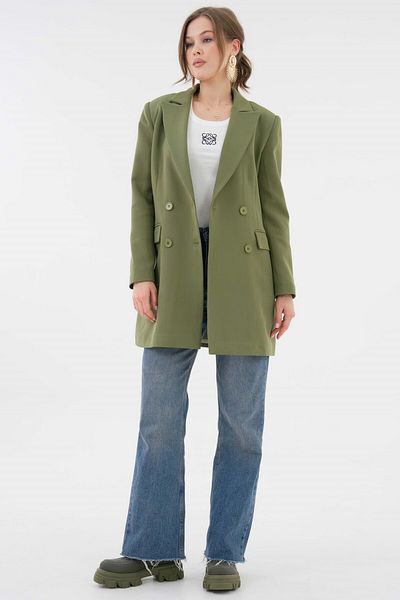 Saade Khaki Button Detailed Business Jacket