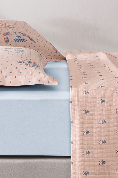 Puffy Alba Double Pique Set - Salmon