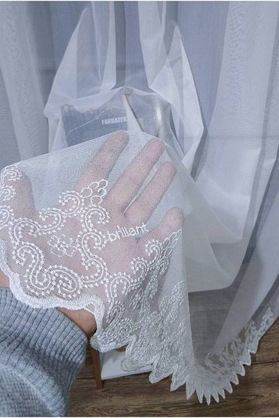 Brillant Lviv Skirt Embroidered Linen Modern Plain 3 Layers Pleated Tulle Curtain