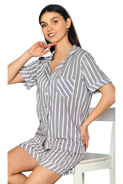 Alperi Σετ Πιτζάμες Summer Line - Κοντομάνικο πουκάμισο-Σορτς Poliviskon