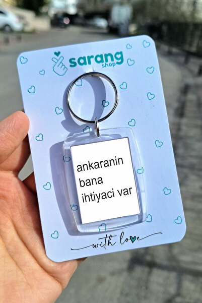 SARANG سلسلة مفاتيح بإطار شفاف - أنقرة تحتاجني