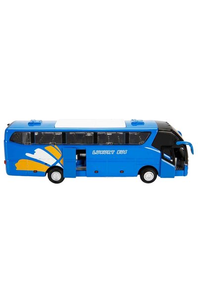 PopŞeker Die Cast Pull & Go Bus with Sound & Light 19 Cm: City Fun in Miniature!