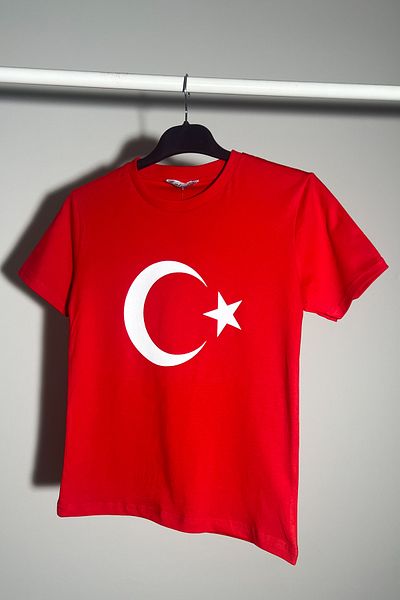 ModaPlaza Children's Waiter Turkish Flag Printed T-Shirt 324318