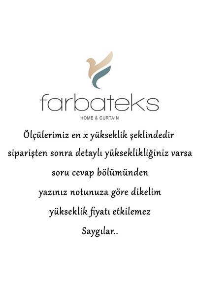 Taç Farbateks Planting Crown Yakamoz Intermediate Pattern 3 Layer Tulle Curtain