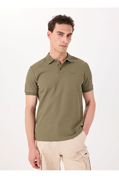 Jeep Haki Erkek Basic %100 Pamuk Polo T-Shirt J4SM-TST7234