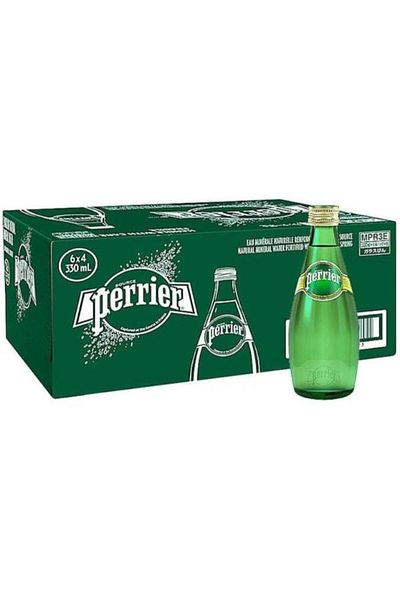 Perrier مياه معدنية طبيعية فوارة 330 مل - عبوة من 24