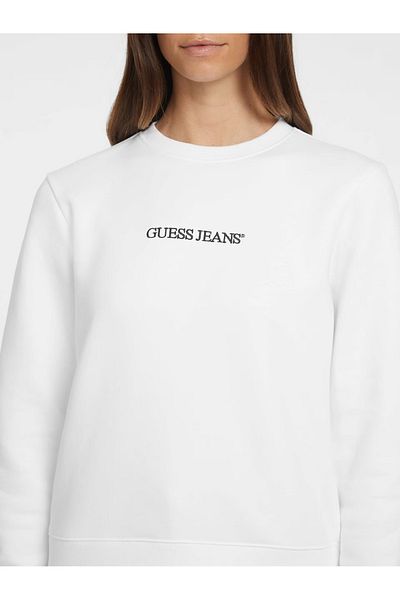 Guess Jeans Women's white sweatshirt kc811 Guess jeans