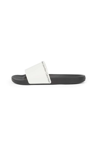 Calvin Klein Męskie codzienne białe kapcie z logo HM0HM00981-03A