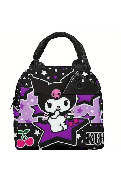 ada çanta kırtasiye Lunchbox Insulated Hot Cold Preservation Kuromi Figured Black Ad1223